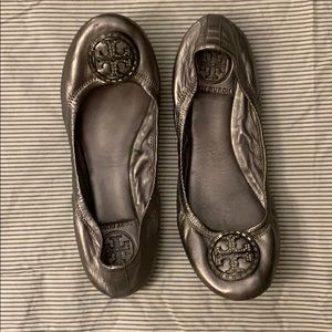 Tory Burch metallic flats